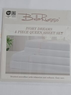 Ivory Dreams 4-Piece Queen Sheet Set - Ivory